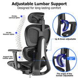 NNEDSZ Ergonomic Mesh Home & Office Chair 3D Adjustable Armrest Seat High Back Desk Computer Chair