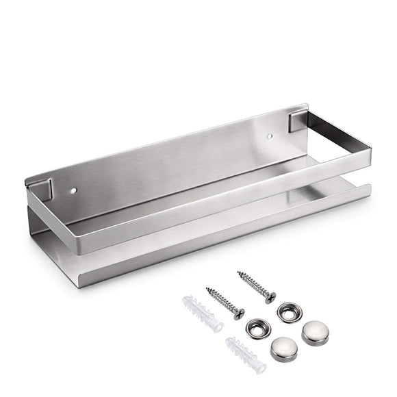 NNEDSZ Brushed Bathroom Shower Shelf Kitchen Rack Storage Shelves Shampoo Holder Organizer