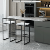 NNEDSZ Interior Ave - La Maison Designer White Velvet Bar Stool - Set of 2