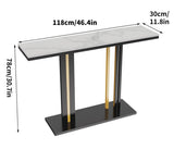 NNEDSZ Interior Ave - Pandora Stone Marble Console - Marble & Black