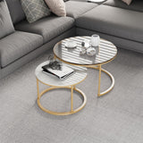 NNEDSZ Interior Ave - Elle Luxe - Marble & Gold Nested Coffee Table