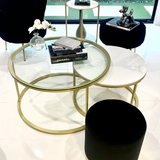 NNEDSZ Interior Ave - Elle Luxe - Marble & Gold Nested Coffee Table