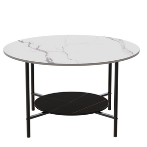 NNEDSZ Interior Ave - Duke Round Two Tier Stone Coffee Table