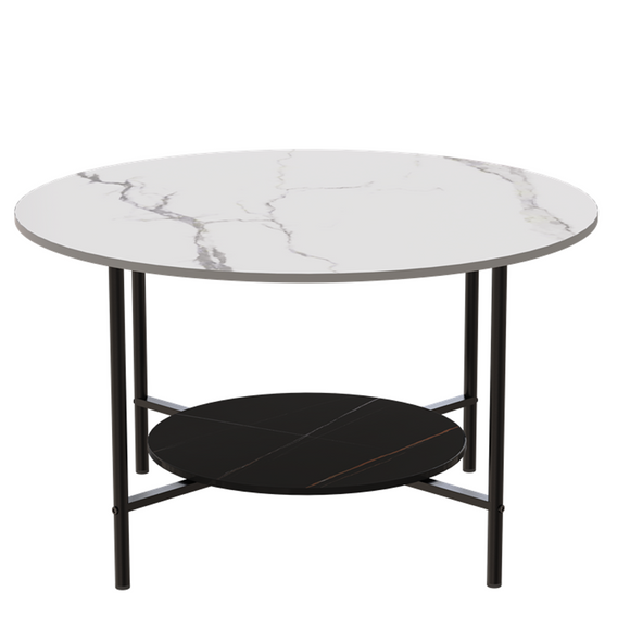 NNEDSZ Interior Ave - Duke Round Two Tier Stone Coffee Table