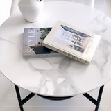 NNEDSZ Interior Ave - Duke Round Two Tier Stone Coffee Table