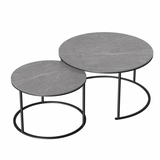 NNEDSZ Executive Stone Nested Coffee Table Set
