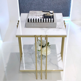 NNEDSZ Interior Ave - Milano Gold Square Side Table