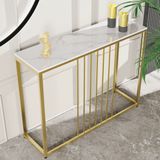 NNEDSZ Interior Ave - Stone Marble Console - Marble & Gold