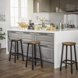 NNEDSZ Set of 2 Bar Chairs Steel Frame 65 cm Tall