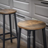 NNEDSZ Set of 2 Bar Chairs Steel Frame 65 cm Tall