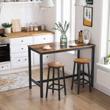 NNEDSZ Set of 2 Bar Chairs Steel Frame 65 cm Tall