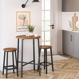 NNEDSZ Set of 2 Bar Chairs Steel Frame 65 cm Tall