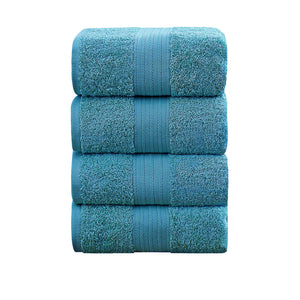 NNEDSZ 4 Piece Cotton Bath Towels Set - Blue