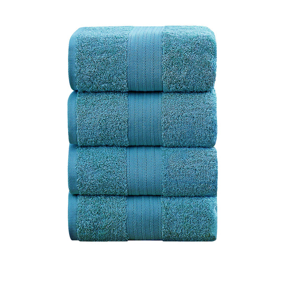 NNEDSZ 4 Piece Cotton Bath Towels Set - Blue