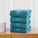 NNEDSZ 4 Piece Cotton Bath Towels Set - Blue