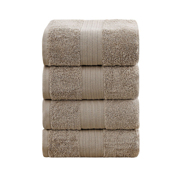 NNEDSZ 4 Piece Cotton Bath Towels Set - Sandstone