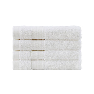 NNEDSZ Bath Towel Set - 4 Piece Cotton Washcloths - White