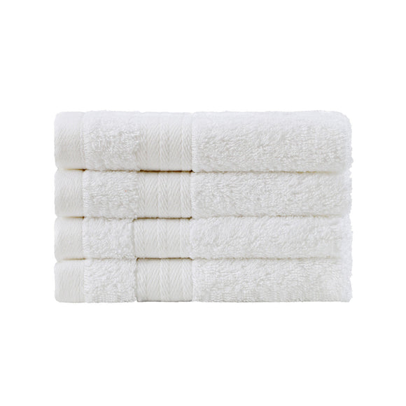 NNEDSZ Bath Towel Set - 4 Piece Cotton Washcloths - White
