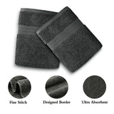 NNEDSZ Bath Towel 4 Piece Cotton Hand Towels Set - Charcoal
