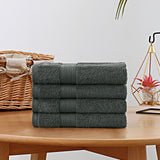 NNEDSZ Bath Towel 4 Piece Cotton Hand Towels Set - Charcoal