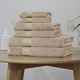 NNEDSZ Luxury 6 Piece Soft and Absorbent Cotton Bath Towel Set - Sandstone