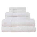 NNEDSZ Luxury 6 Piece Soft and Absorbent Cotton Bath Towel Set - White