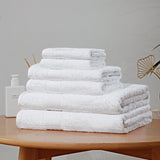 NNEDSZ Luxury 6 Piece Soft and Absorbent Cotton Bath Towel Set - White