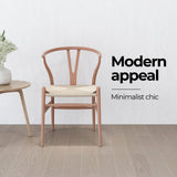 NNEDSZ Natural Hans Wegner Replica Wishbone Chairs (Set of 2)