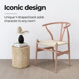 NNEDSZ Natural Hans Wegner Replica Wishbone Chairs (Set of 2)