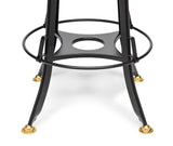NNEDSZ Industrial Wooden Height Adjustable Swivel Bar Stool - Gold Black