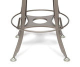 NNEDSZ Industrial Height Adjustable Swivel Bar Stool with Oak Wood Top - Grey Finish