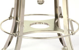 NNEDSZ Industrial Wooden Height Adjustable Swivel Bar Stool - Nickel Black