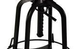 NNEDSZ Industrial Wooden Height Adjustable Swivel Bar Stool Chair with Back - Black Rustic