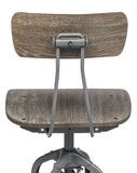 NNEDSZ Industrial Swivel Height Adjustable Grey Oak Wood Bar Stool Chair with Back