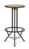 NNEDSZ Industrial Wooden Iron Swivel Bar Stool - Black Rustic