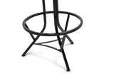 NNEDSZ Industrial Wooden Iron Swivel Bar Stool - Black Rustic