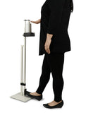 NNEDSZ Lirash Touch Free Hand Sanitiser Dispenser Station Floor Stand Foot Operated - White Black