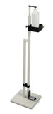 NNEDSZ Lirash Touch Free Hand Sanitiser Dispenser Station Floor Stand Foot Operated - White Black