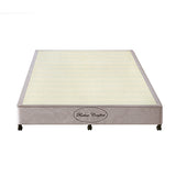 NNEDSZ Base Ensemble King Size Solid Wooden Slat in Beige with Removable Cover