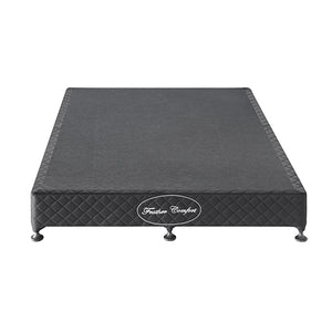 NNEDSZ Base Ensemble Queen Size Solid Wooden Slat in Charcoal with Removable Cover