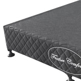 NNEDSZ Base Ensemble Queen Size Solid Wooden Slat in Charcoal with Removable Cover