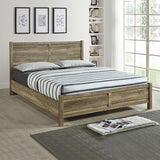 NNEDSZ 4 Pieces Bedroom Suite Natural Wood Like MDF Structure Queen Size Oak Colour Bed, Bedside Table & Dresser