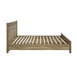 NNEDSZ Pieces Bedroom Suite Natural Wood Like MDF Structure Queen Size Oak Colour Bed, Bedside Table & Tallboy