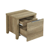NNEDSZ Pieces Bedroom Suite Natural Wood Like MDF Structure Queen Size Oak Colour Bed, Bedside Table & Tallboy