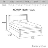 NNEDSZ Pieces Bedroom Suite in Solid Wood Veneered Acacia Construction Timber Slat King Single Size Oak Colour Bed, Bedside Table