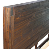 NNEDSZ Pieces Bedroom Suite in Solid Wood Veneered Acacia Construction Timber Slat King Size Chocolate Colour Bed, Bedside Table & Tallboy