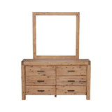 NNEDSZ Pieces Bedroom Suite Queen Size Silver Brush in Acacia Wood Construction Bed, Bedside Table & Dresser