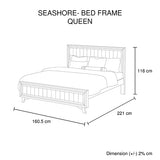 NNEDSZ Pieces Bedroom Suite Queen Size Silver Brush in Acacia Wood Construction Bed, Bedside Table & Dresser