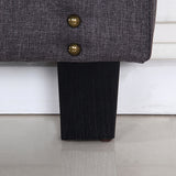 NNEDSZ Head Queen Size Charcoal Headboard with Curved Design Upholstery Linen Fabric