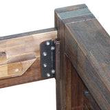 NNEDSZ Frame King Size in Solid Wood Veneered Acacia Bedroom Timber Slat in Chocolate
